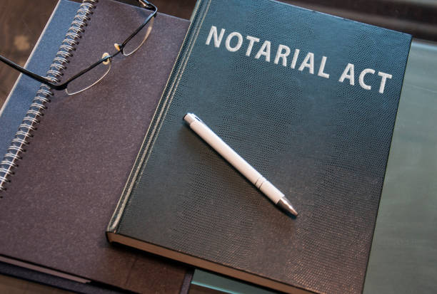 Notary public journal emphasizing professionalism and commitment to excellence